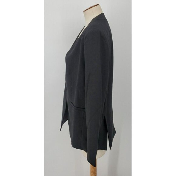 Spanx Collarless Blazer Black Womens Long Sleeve Jacket Size Small - Picture 4 of 11